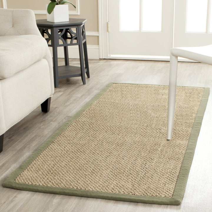 SAFAVIEH Natural Fiber NF443C Natural / Green Rug Image 2