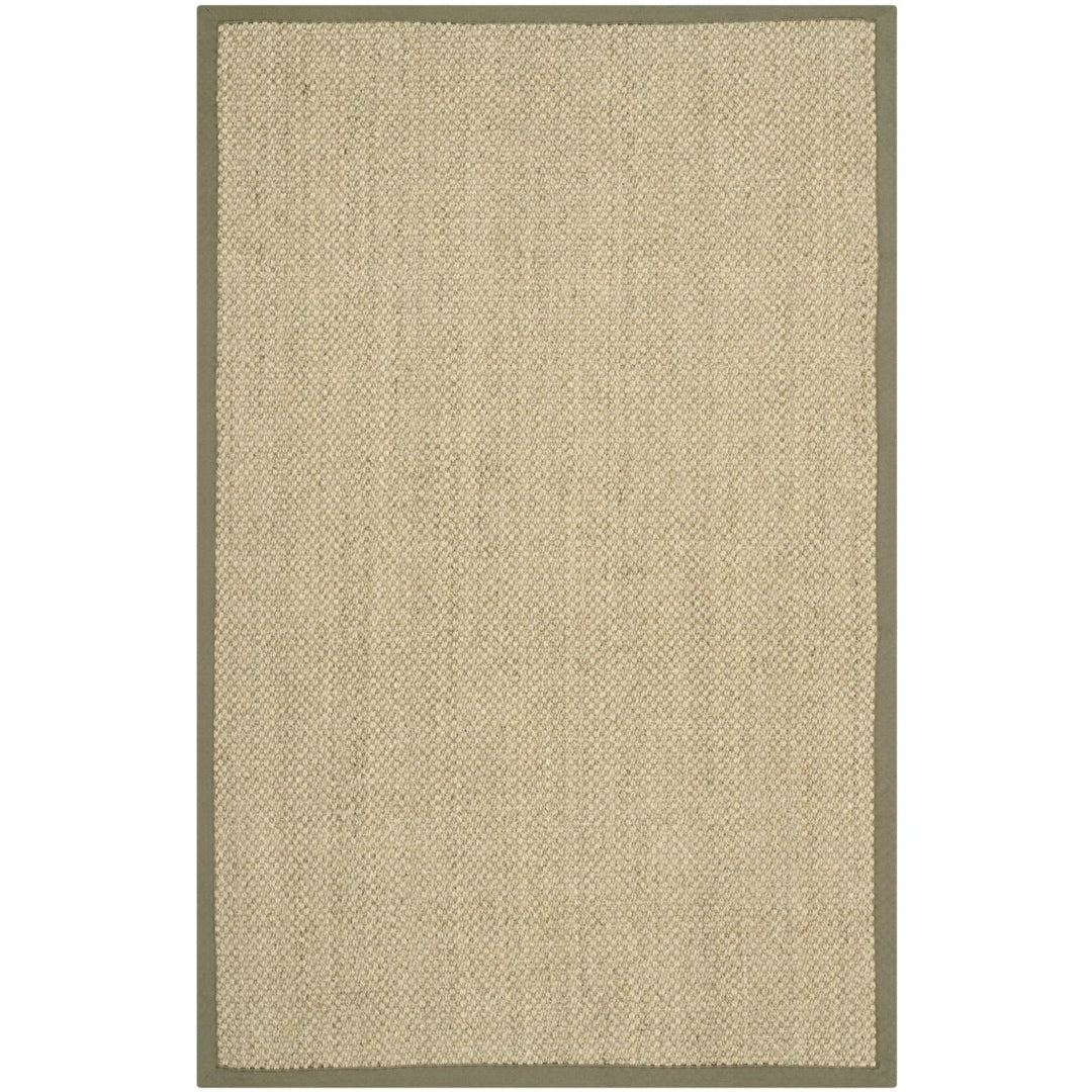 SAFAVIEH Natural Fiber NF443C Natural / Green Rug Image 1