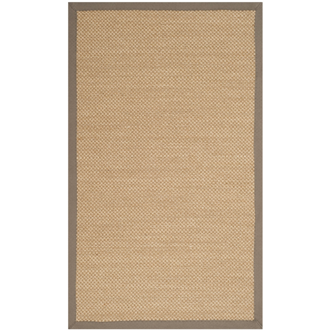 SAFAVIEH Natural Fiber Collection NF141G Maize / Grey Rug Image 3