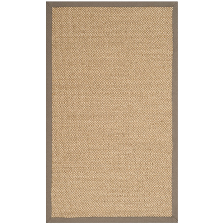 SAFAVIEH Natural Fiber Collection NF141G Maize / Grey Rug Image 3