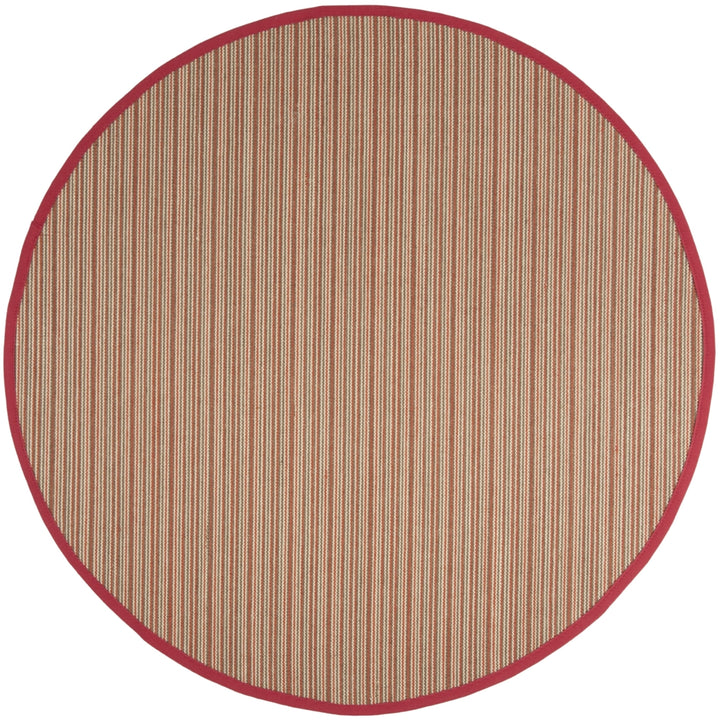 SAFAVIEH Natural Fiber Collection NF132B Brown / Red Rug Image 4