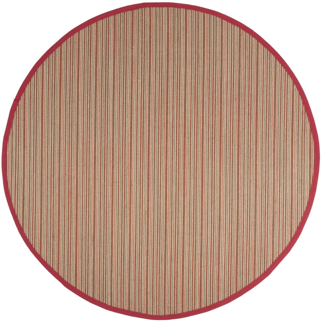 SAFAVIEH Natural Fiber Collection NF132B Brown / Red Rug Image 1