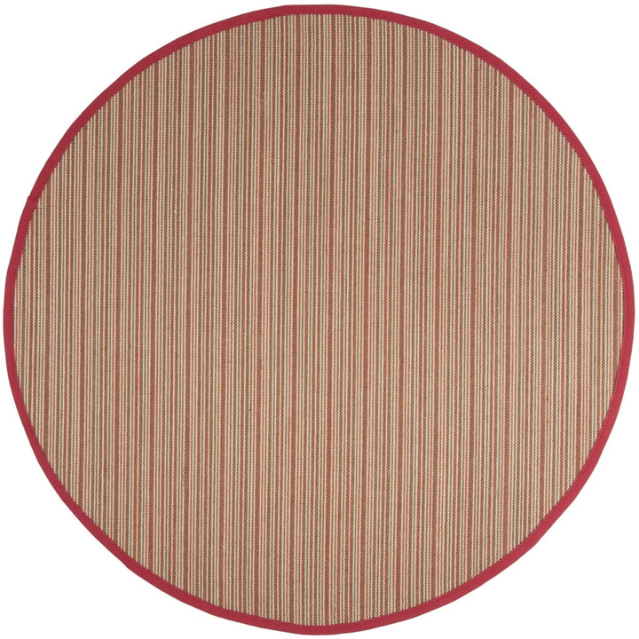 SAFAVIEH Natural Fiber Collection NF132B Brown / Red Rug Image 1