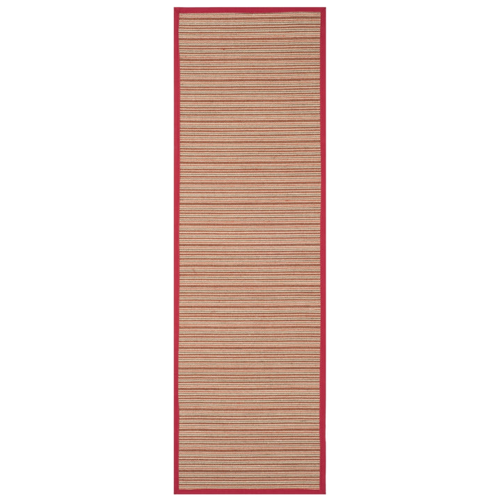 SAFAVIEH Natural Fiber Collection NF132B Brown / Red Rug Image 5