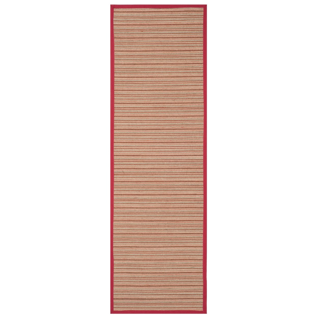 SAFAVIEH Natural Fiber Collection NF132B Brown / Red Rug Image 1