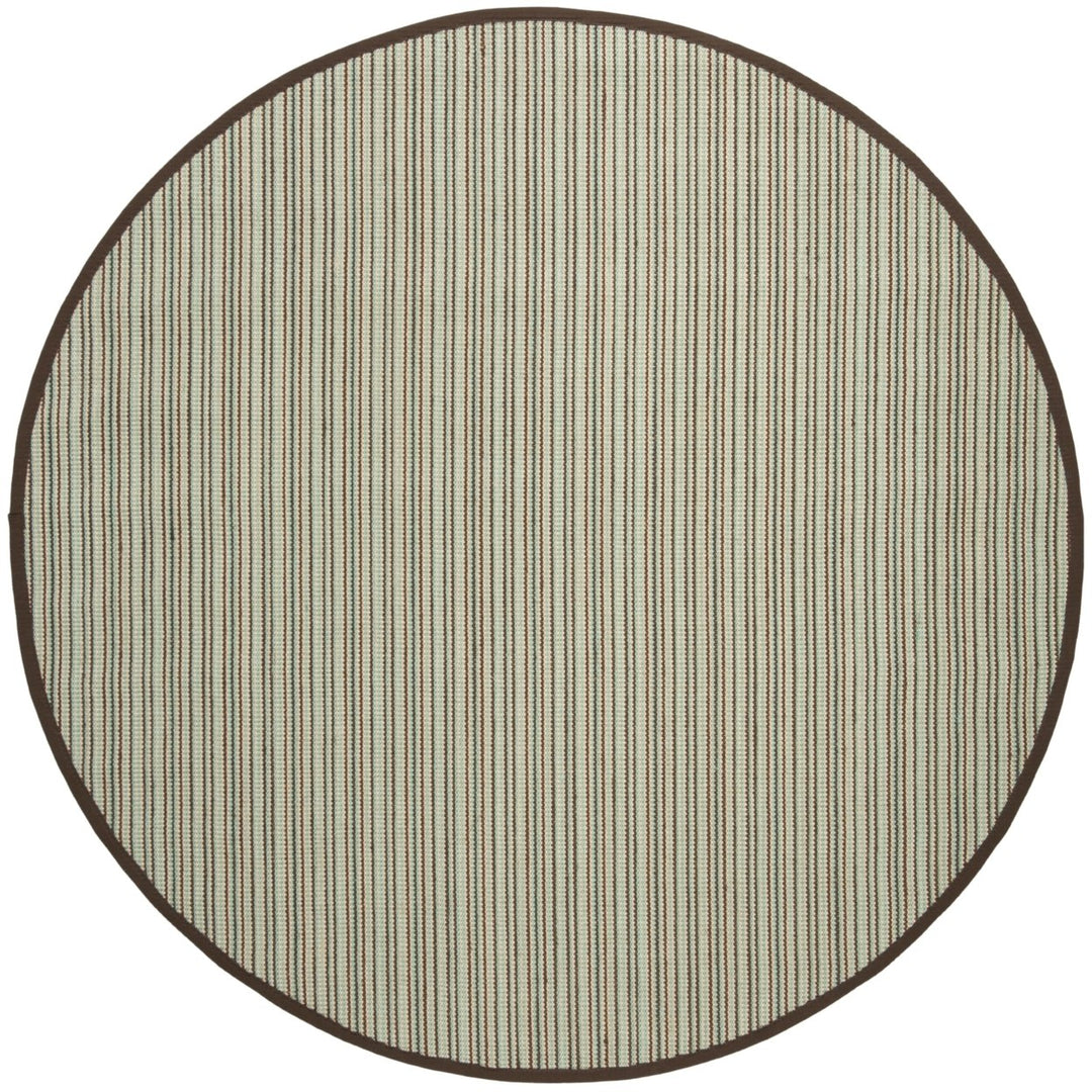 SAFAVIEH Natural Fiber Collection NF132C Teal / Brown Rug Image 1