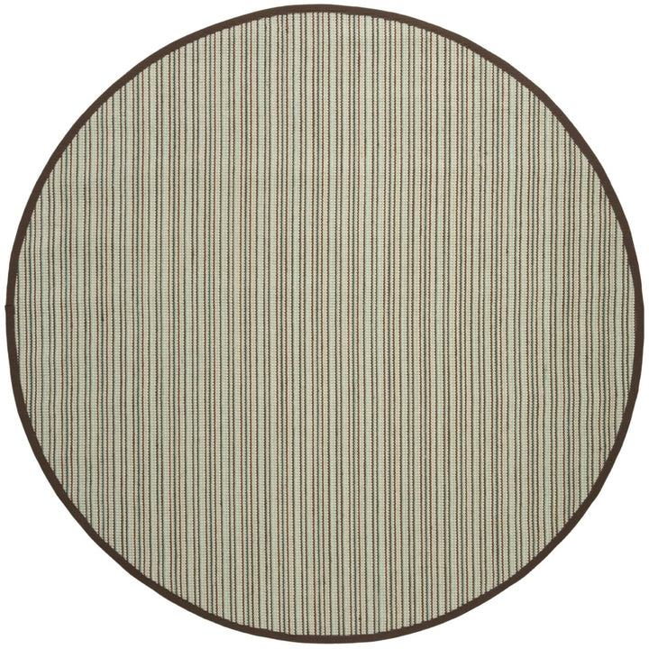 SAFAVIEH Natural Fiber Collection NF132C Teal / Brown Rug Image 1