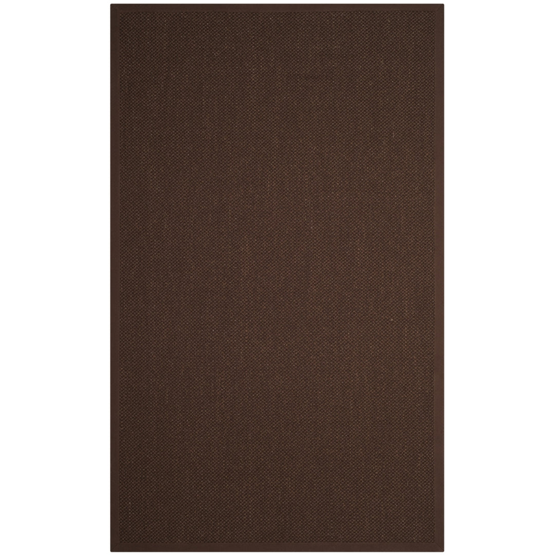 SAFAVIEH Natural Fiber NF133D Chocolate / Dark Brown Rug Image 1