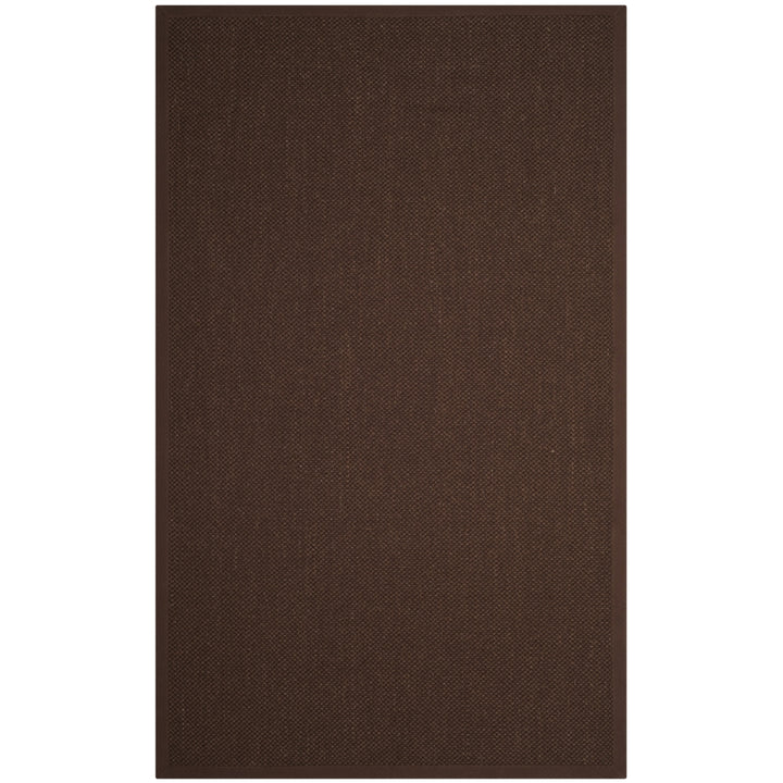 SAFAVIEH Natural Fiber NF133D Chocolate / Dark Brown Rug Image 1