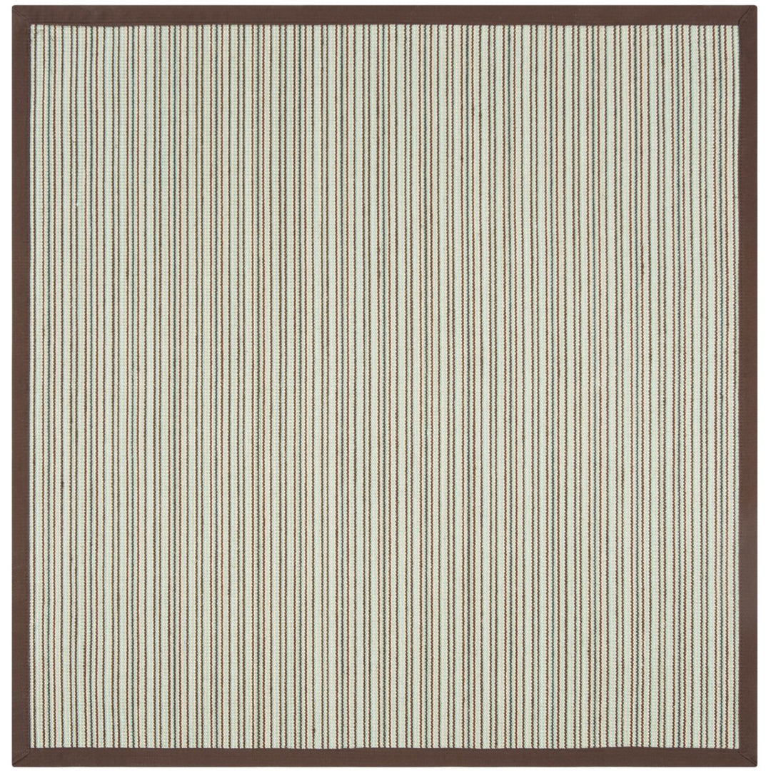 SAFAVIEH Natural Fiber Collection NF132C Teal / Brown Rug Image 6