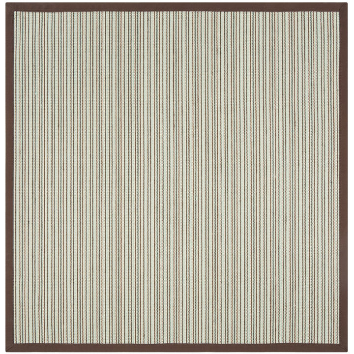 SAFAVIEH Natural Fiber Collection NF132C Teal / Brown Rug Image 1