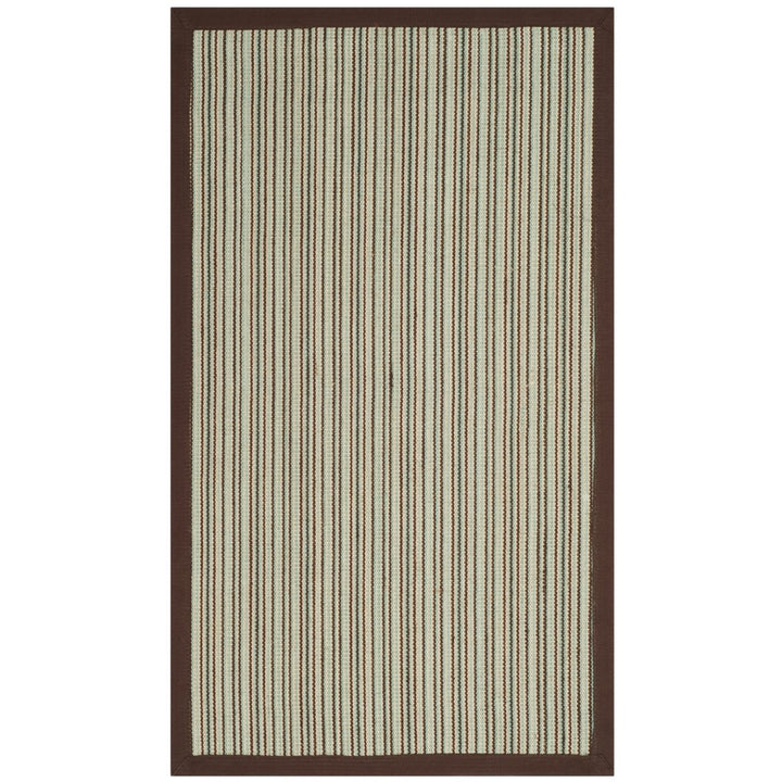 SAFAVIEH Natural Fiber Collection NF132C Teal / Brown Rug Image 8