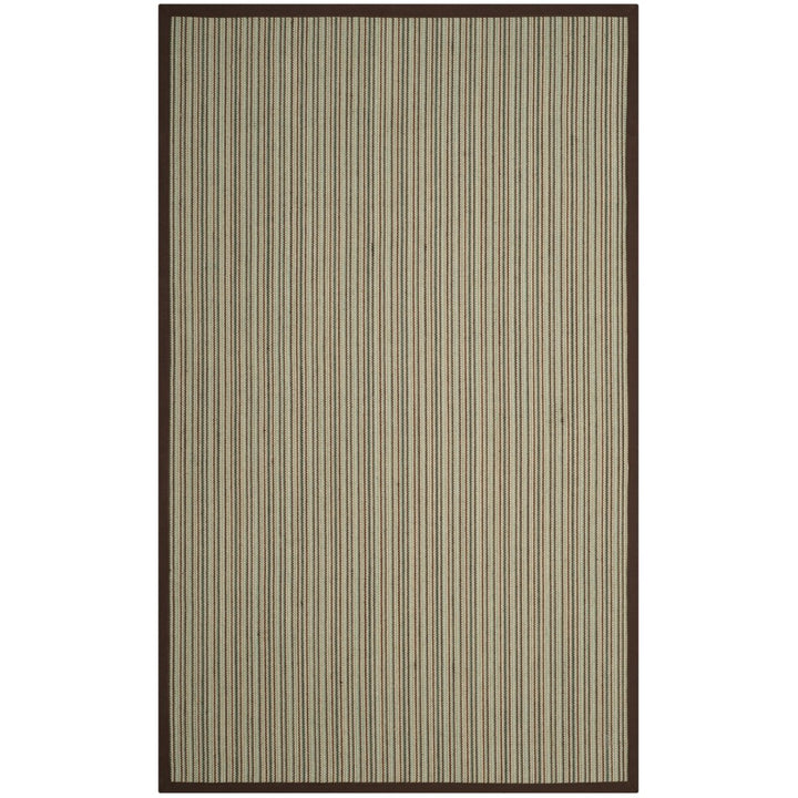 SAFAVIEH Natural Fiber Collection NF132C Teal / Brown Rug Image 1