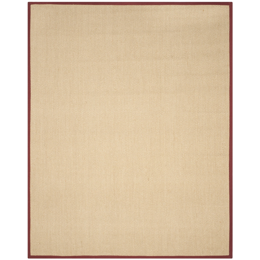 SAFAVIEH Natural Fiber NF141D Maize / Burgundy Rug Image 1