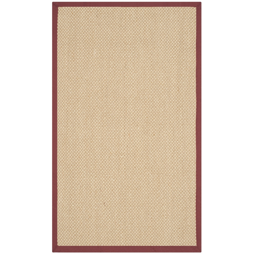 SAFAVIEH Natural Fiber NF141D Maize / Burgundy Rug Image 2