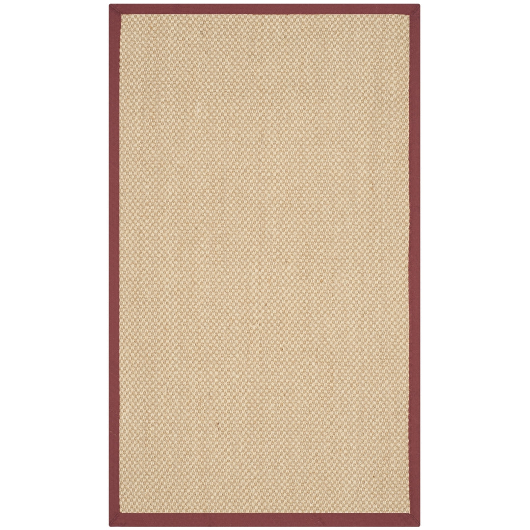 SAFAVIEH Natural Fiber NF141D Maize / Burgundy Rug Image 2