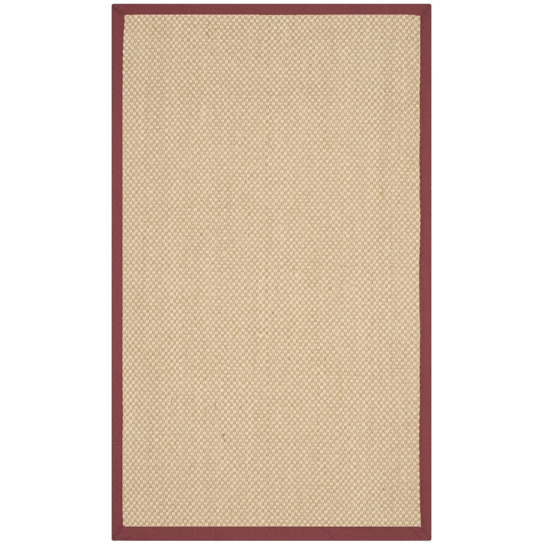 SAFAVIEH Natural Fiber NF141D Maize / Burgundy Rug Image 1