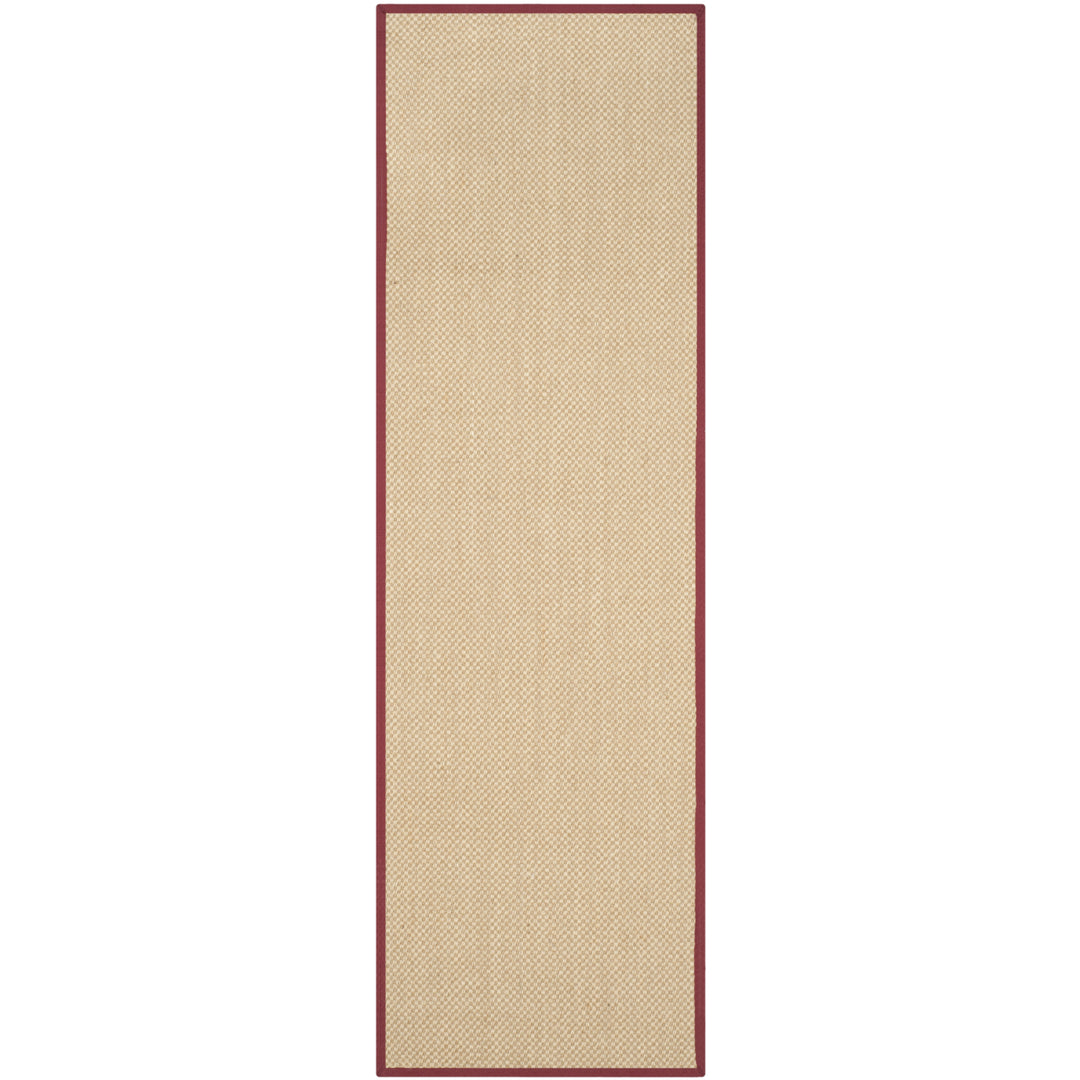 SAFAVIEH Natural Fiber NF141D Maize / Burgundy Rug Image 3