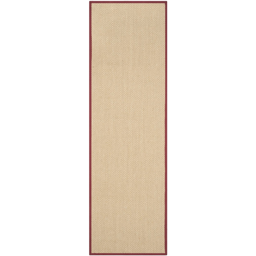 SAFAVIEH Natural Fiber NF141D Maize / Burgundy Rug Image 1