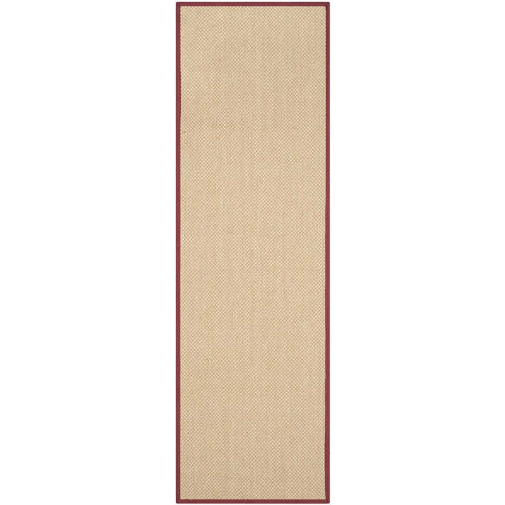 SAFAVIEH Natural Fiber NF141D Maize / Burgundy Rug Image 1