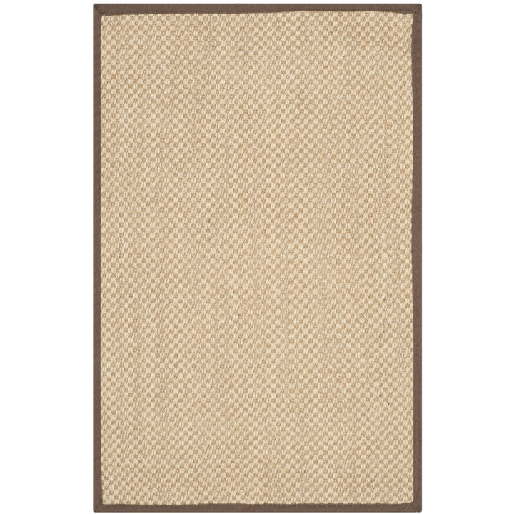 SAFAVIEH Natural Fiber Collection NF141C Maize/Brown Rug Image 3