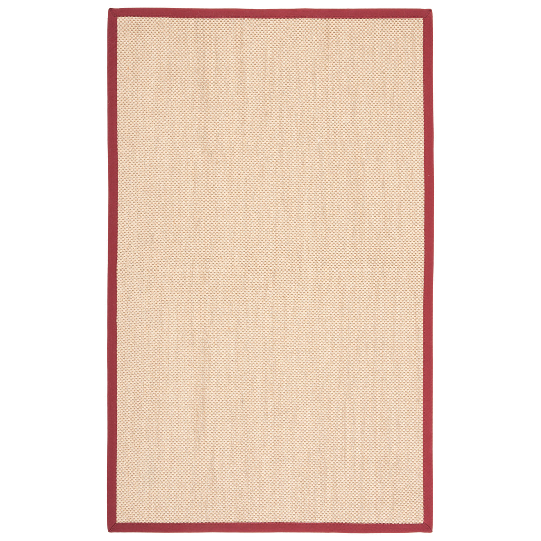 SAFAVIEH Natural Fiber NF141D Maize / Burgundy Rug Image 4