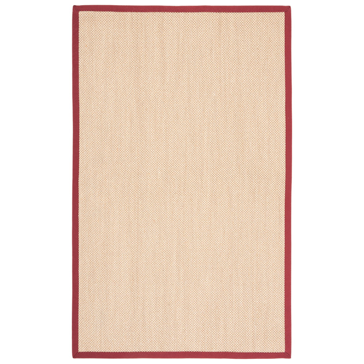 SAFAVIEH Natural Fiber NF141D Maize / Burgundy Rug Image 4