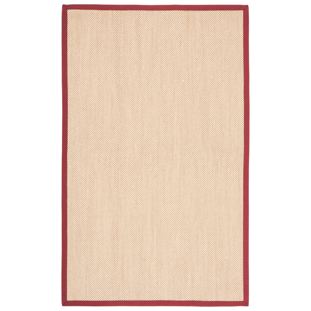 SAFAVIEH Natural Fiber NF141D Maize / Burgundy Rug Image 1