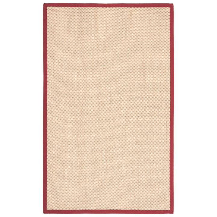 SAFAVIEH Natural Fiber NF141D Maize / Burgundy Rug Image 1