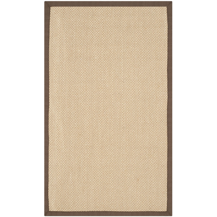 SAFAVIEH Natural Fiber Collection NF141C Maize/Brown Rug Image 5