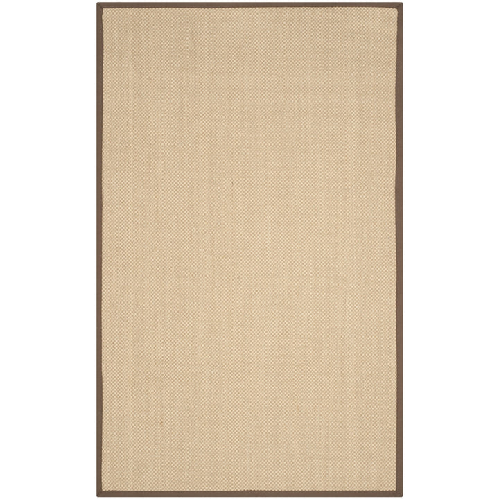 SAFAVIEH Natural Fiber Collection NF141C Maize/Brown Rug Image 6