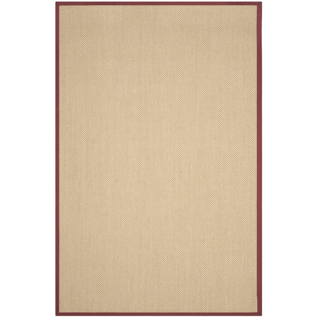 SAFAVIEH Natural Fiber NF141D Maize / Burgundy Rug Image 6