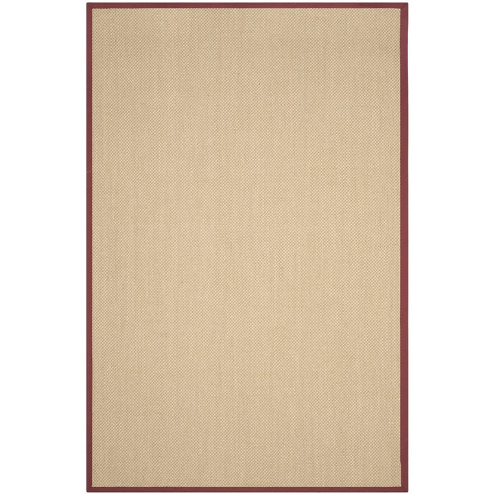 SAFAVIEH Natural Fiber NF141D Maize / Burgundy Rug Image 6