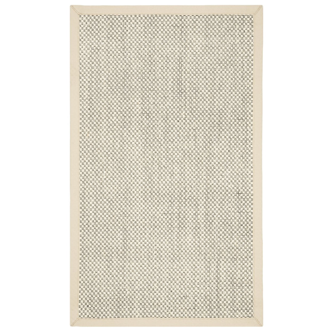 SAFAVIEH Natural Fiber Collection NF150B Black/Ivory Rug Image 3