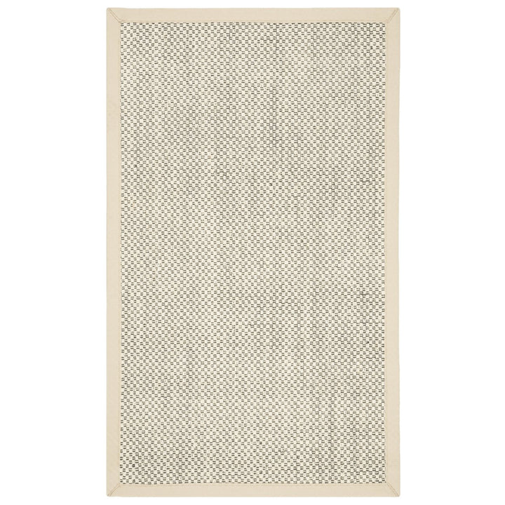 SAFAVIEH Natural Fiber Collection NF150B Black/Ivory Rug Image 3