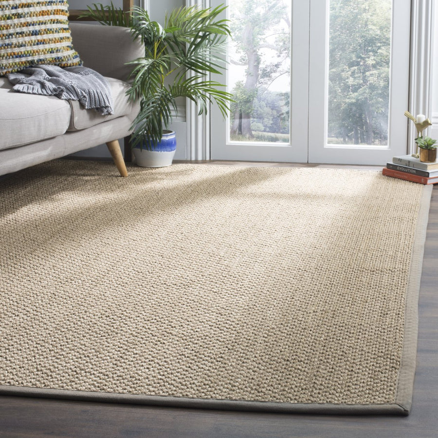 SAFAVIEH Natural Fiber NF153A Natural / Grey Rug Image 1