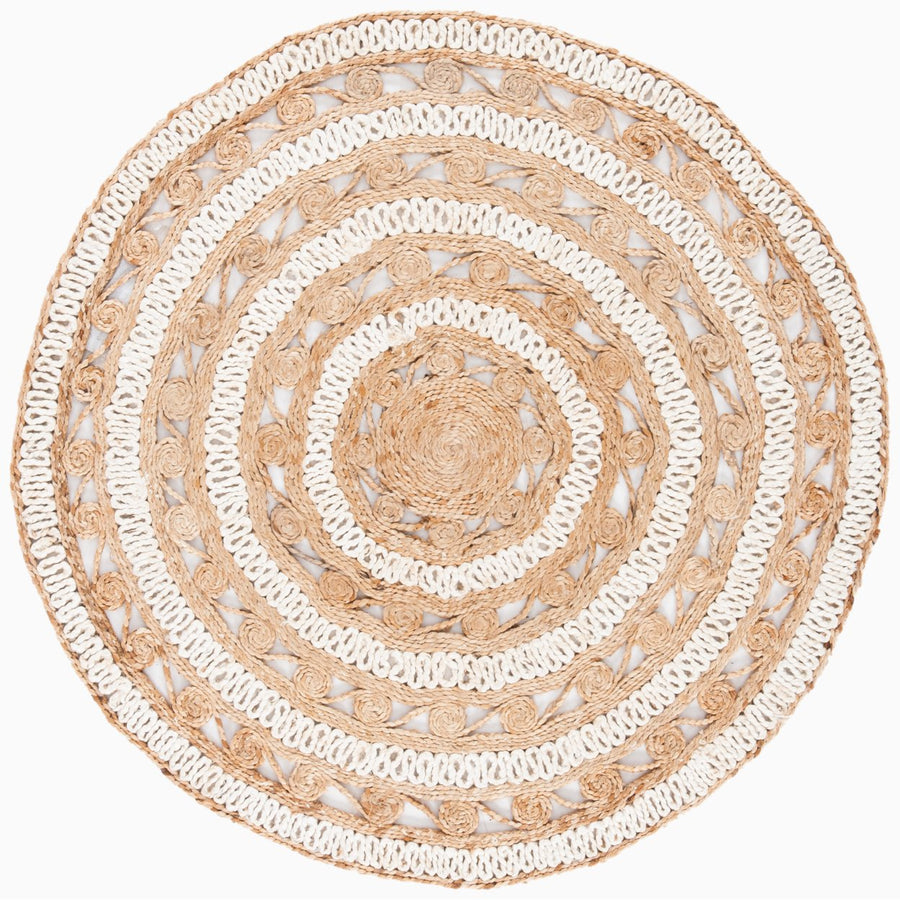 SAFAVIEH Natural Fiber NF169B Ivory / Natural Rug Image 1