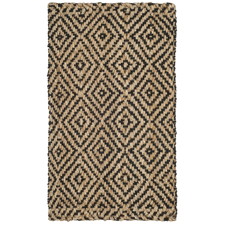 SAFAVIEH Natural Fiber NF181C Natural / Black Rug Image 7