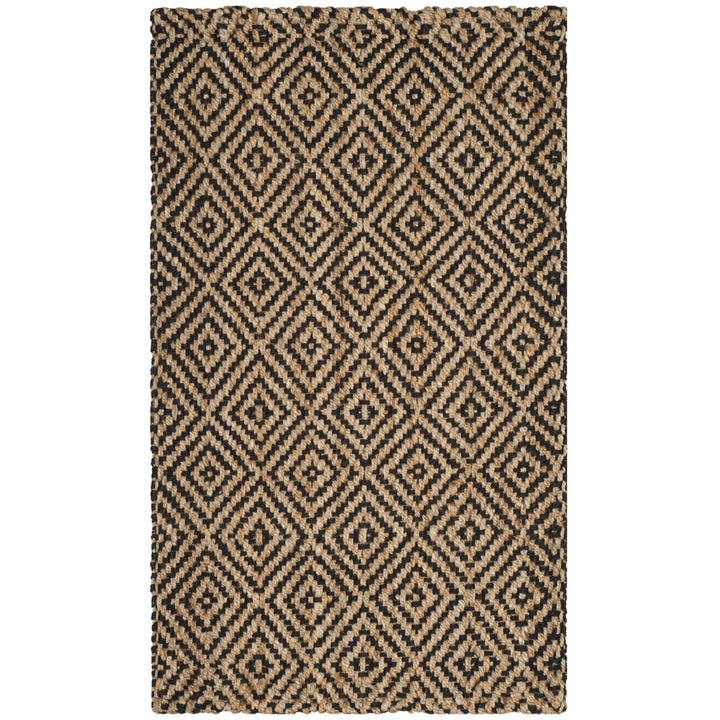 SAFAVIEH Natural Fiber NF181C Natural / Black Rug Image 8