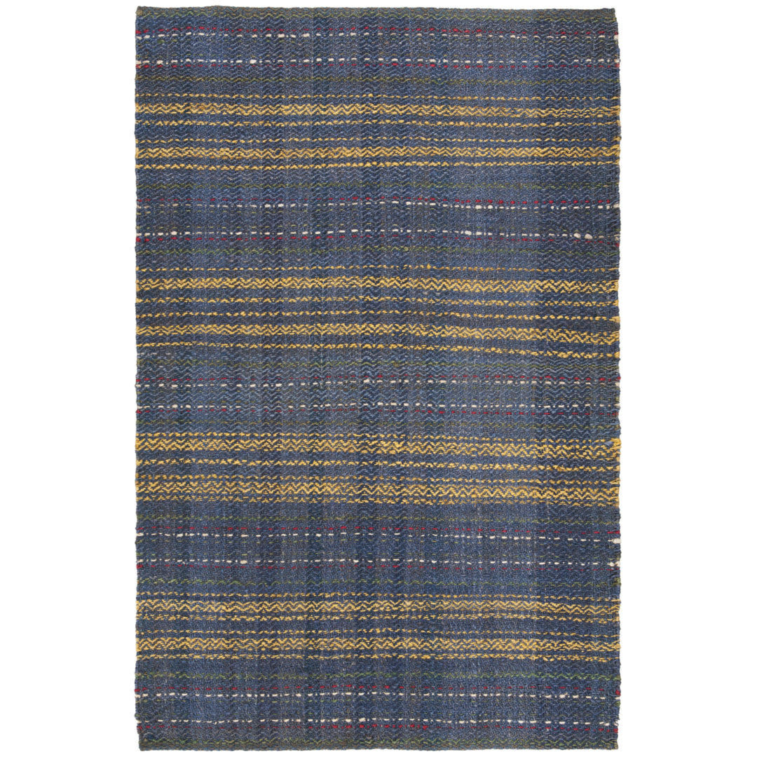 SAFAVIEH Natural Fiber NF202M Handwoven Blue / Gold Rug Image 1