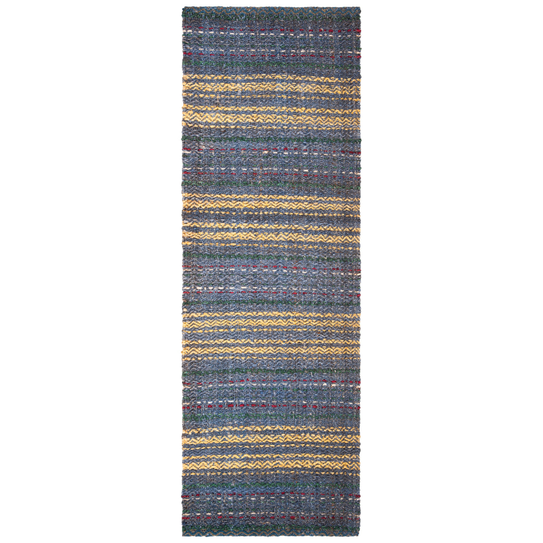 SAFAVIEH Natural Fiber NF202M Handwoven Blue / Gold Rug Image 3