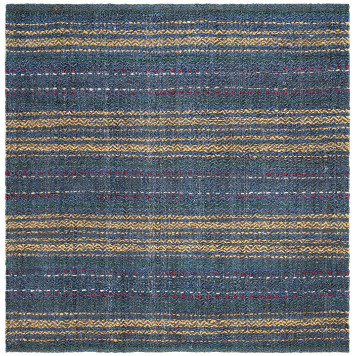 SAFAVIEH Natural Fiber NF202M Handwoven Blue / Gold Rug Image 1