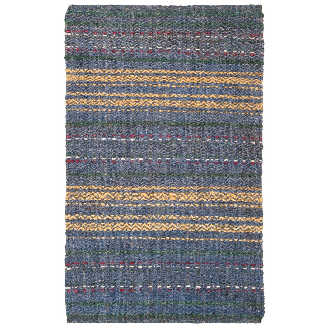 SAFAVIEH Natural Fiber NF202M Handwoven Blue / Gold Rug Image 1