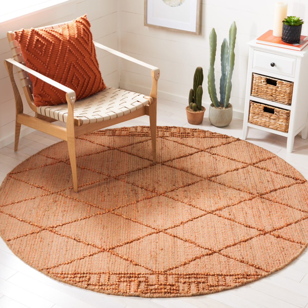 SAFAVIEH Natural Fiber NF220P Orange / Natural Rug Image 2