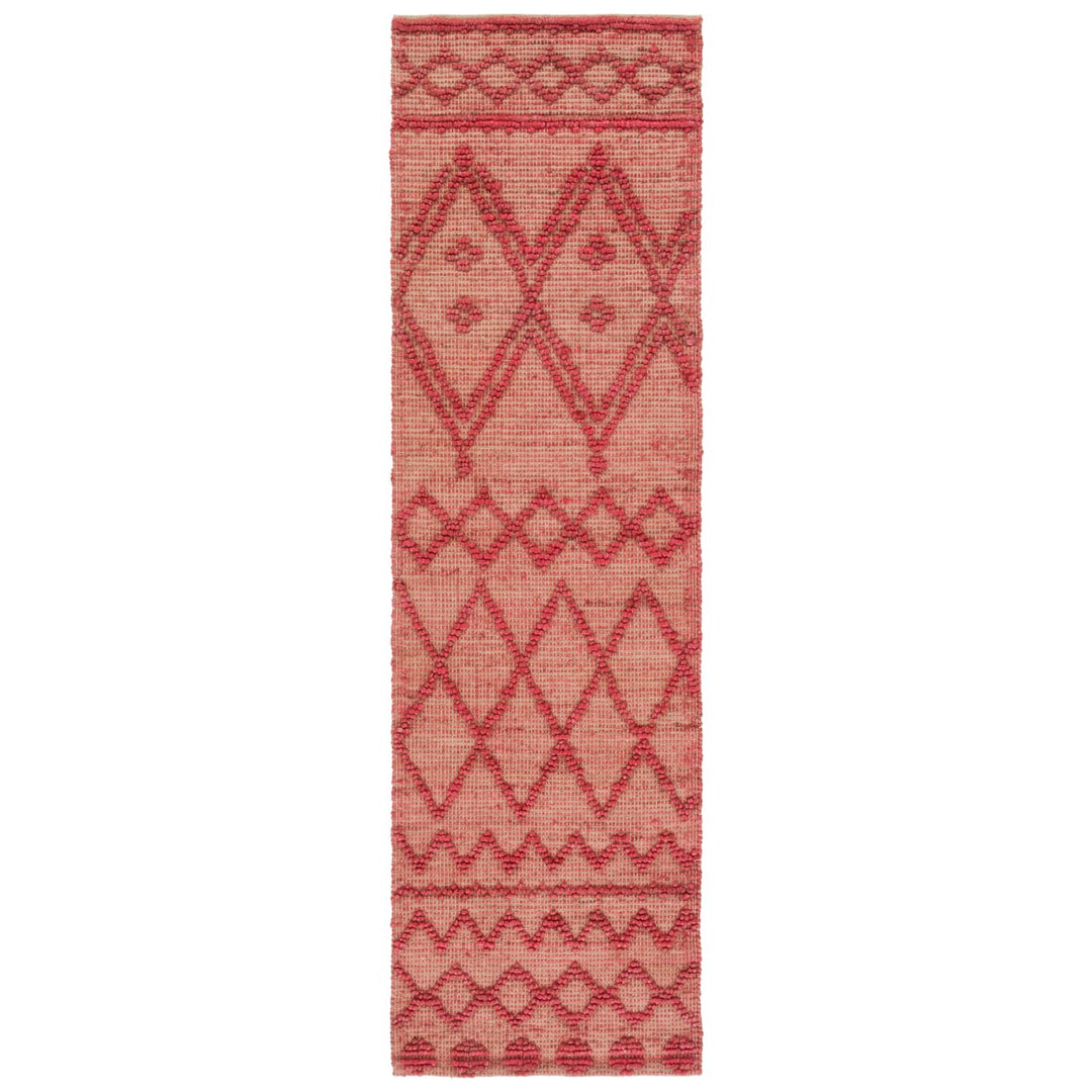 SAFAVIEH Natural Fiber NF219Q Handwoven Red /Natural Rug Image 1