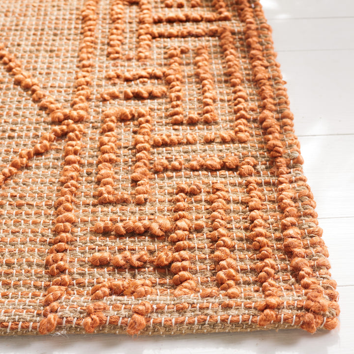 SAFAVIEH Natural Fiber NF220P Orange / Natural Rug Image 7