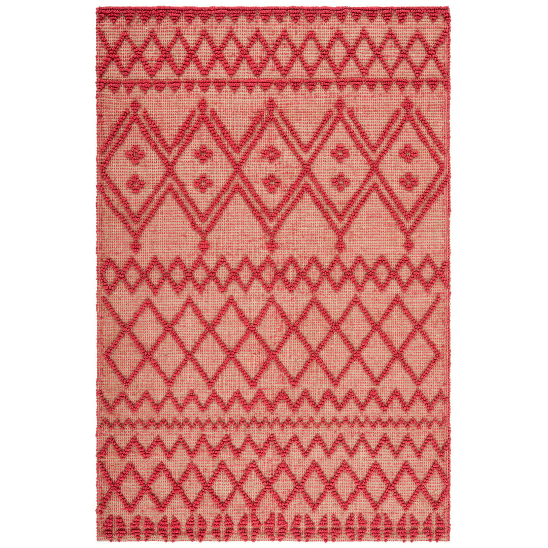 SAFAVIEH Natural Fiber NF219Q Handwoven Red /Natural Rug Image 1