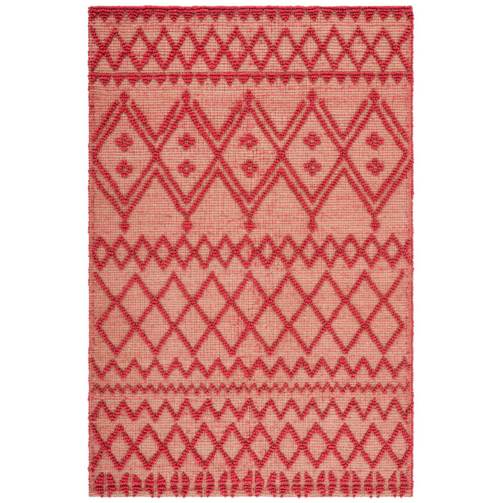 SAFAVIEH Natural Fiber NF219Q Handwoven Red /Natural Rug Image 1