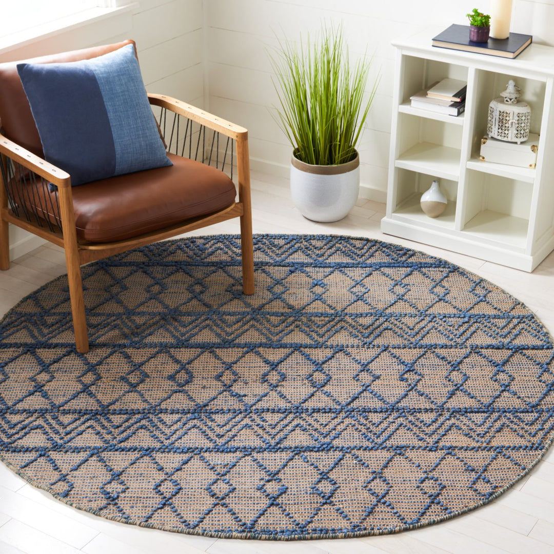 SAFAVIEH Natural Fiber NF221M Blue / Natural Rug Image 2