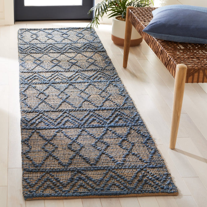 SAFAVIEH Natural Fiber NF221M Blue / Natural Rug Image 3